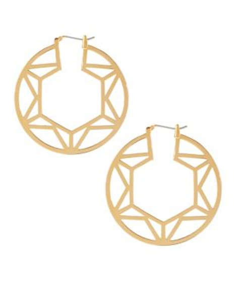 Trina Turk Openwork Hoop Earrings - GOLD