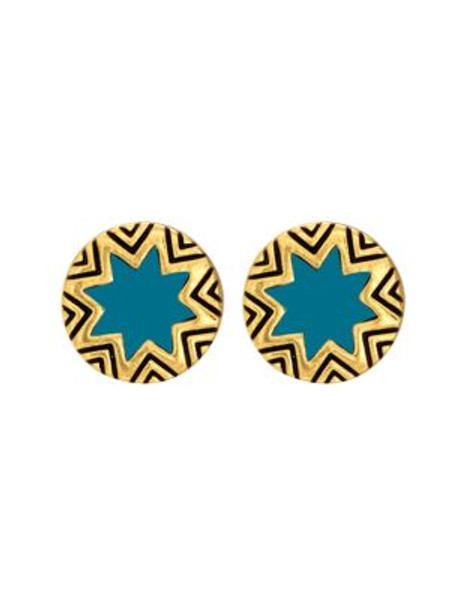 House Of Harlow 1960 Mini Sunburst Stud Earrings - TEAL