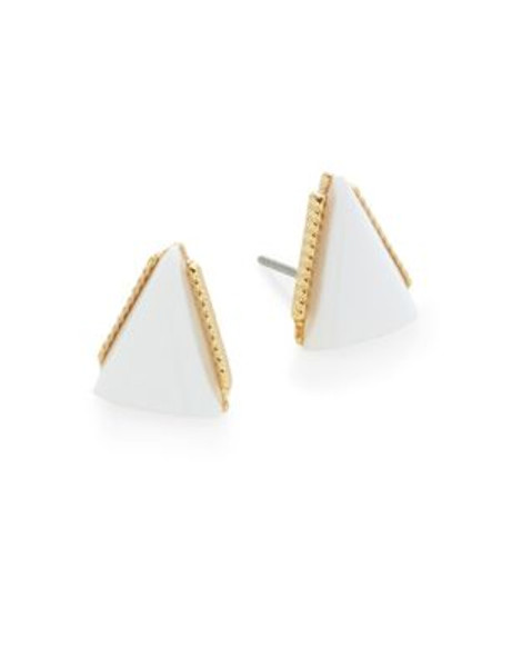 Trina Turk Triangle Stud Earrings - WHITE