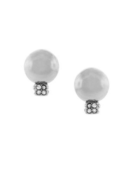 Vince Camuto Pave Ball Stud Earrings - SILVER
