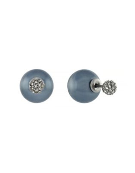 Bcbgeneration Pave Front-to-Back Stud Earrings - SILVER