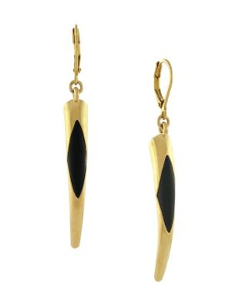 Vince Camuto Inlay Horn Drop Earrings - GOLD