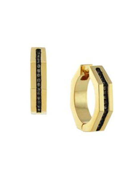 Louise Et Cie Pave Hinged Hoops - GOLD