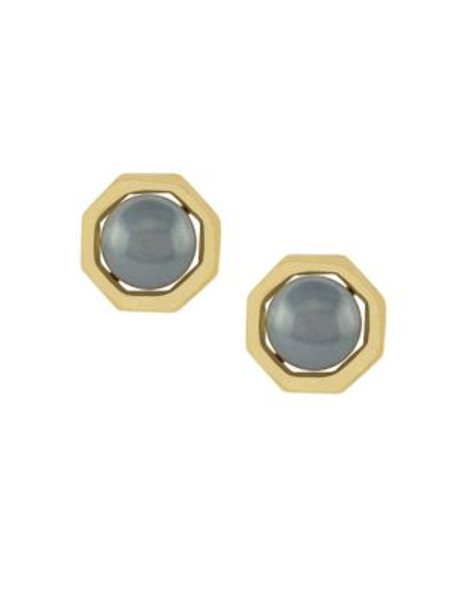 Louise Et Cie Kammenstrat Pearl Stud Earrings - GOLD/GREY
