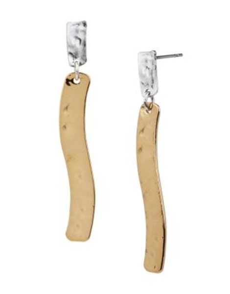 Robert Lee Morris Soho Prisma Two Tone Sculptural Stick Linear Earring - TWO TONE