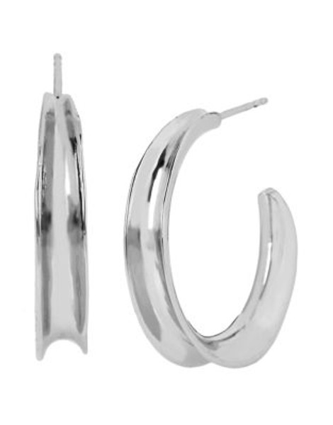 Robert Lee Morris Soho Small Crescent Hoop Earring - SILVER