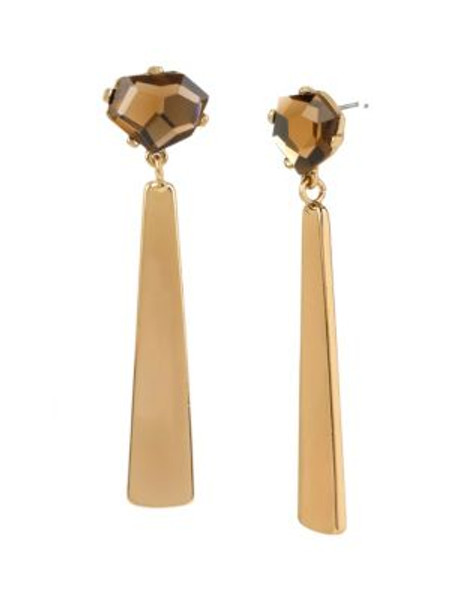 Robert Lee Morris Soho Faceted Stone Geometric Stick Drop Earrings - TOPAZ