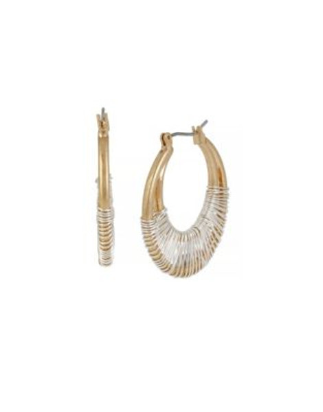 Robert Lee Morris Soho Wire Wrapped Double Hoop Earrings - ASSORTED