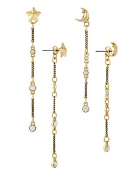 Bcbgeneration Moon and Star Jacket Earrings - GOLD