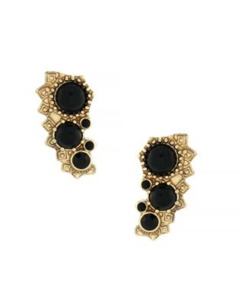 Bcbgeneration Jagged Climber Earrings - BLACK