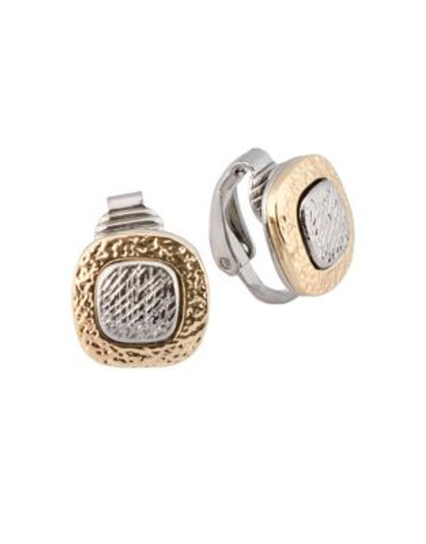 Jones New York Textured Clip Earrings - TWO TONE