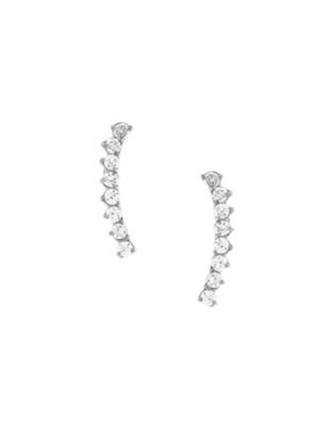 Vince Camuto Glass Crystal Crawler Earrings - SILVER