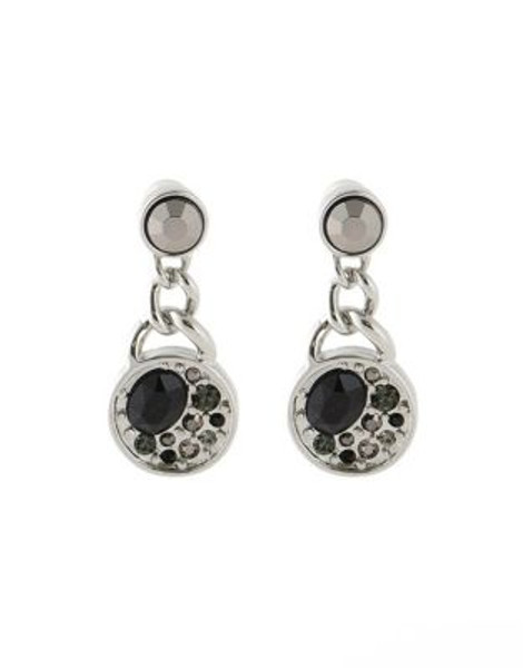 Jones New York Speckled Chain Drop Earrings - BLACK