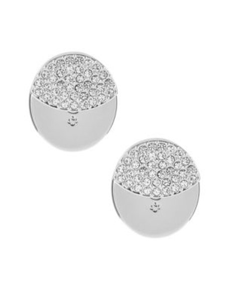 Nadri Pave Eclipse Stud Earrings - SILVER