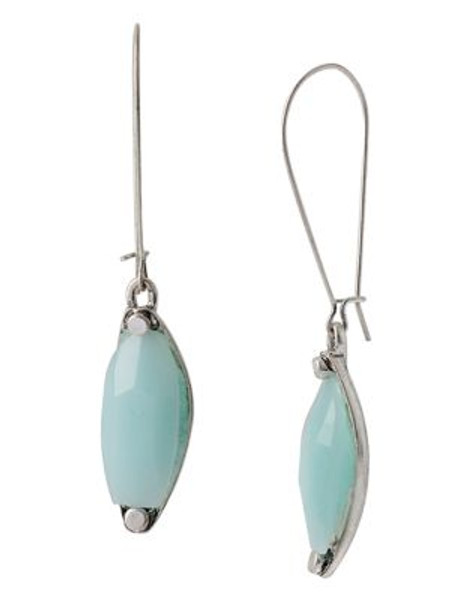 Robert Lee Morris Soho Atlantis Metal Plastic Drop Earring - GREY