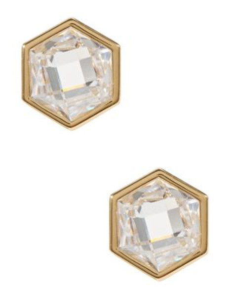 Nadri Honeycomb Stud Earrings - GOLD