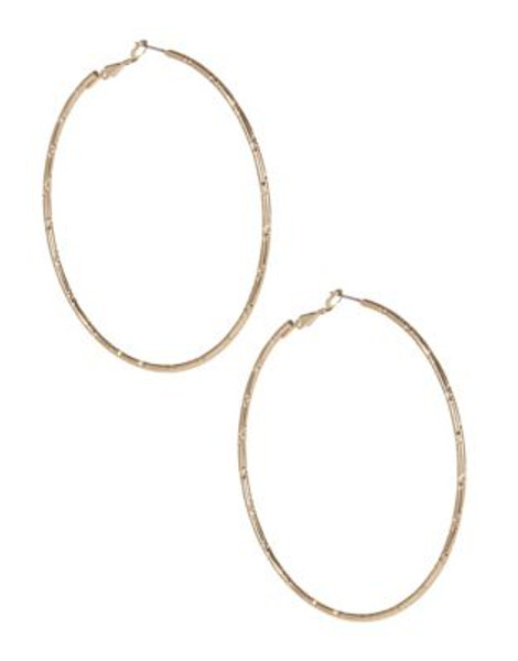 Expression Textured Hoop Earrings - GOLD