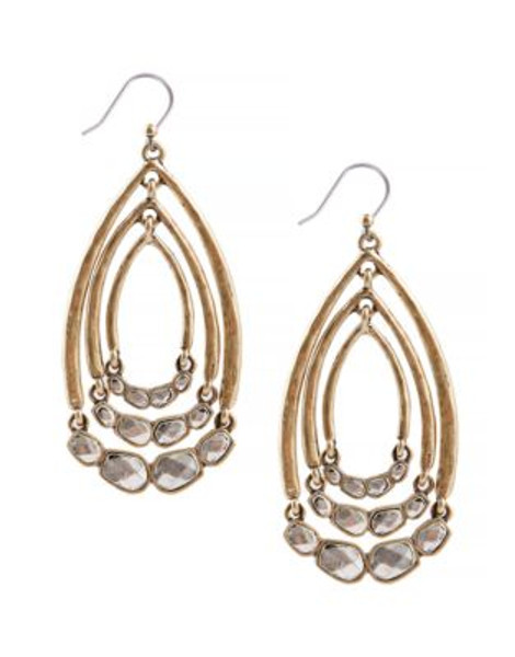 Lucky Brand Multi Drop Hoop Earrings - GOLD