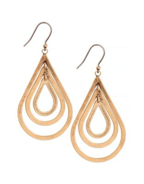 Lucky Brand Layered Teardrop Earrings - GOLD