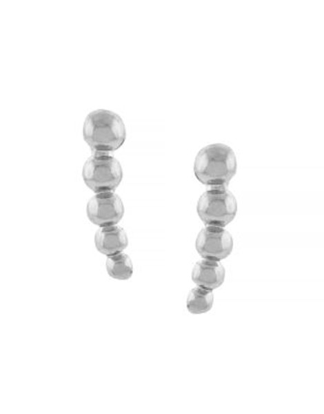 Bcbgeneration Hoops and Ear Cuffs Ball Climber Earring - SILVER