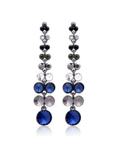 Guess High On Glitz Linear Earrings - HEMATITE