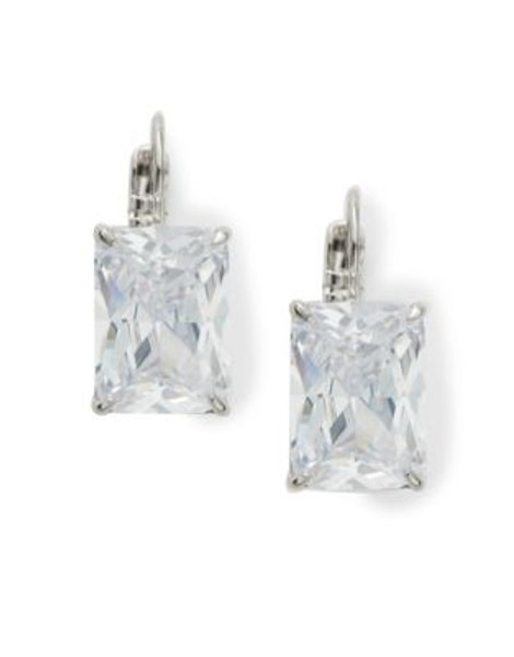 Kate Spade New York Draped Jewels Emerald Cut Drop Earrings - CLEAR