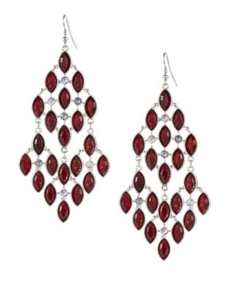 Expression Multi-Drop Lozenge Earrings - RED