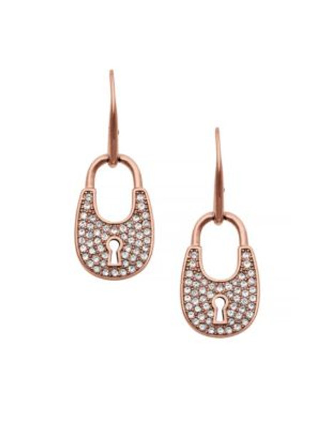 Michael Kors Heritage Padlock Earrings - PINK