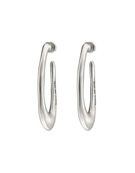 Uno De 50 Irregular Hoop Earrings - SILVER