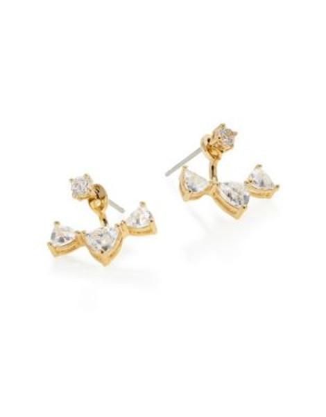 Nadri Cubic Zirconia Front-Back Earrings - GOLD