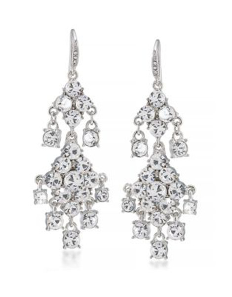 Carolee Crystal Drop Chandelier Earrings - SILVER