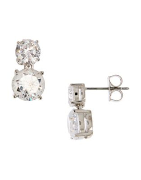 Nadri Double Round Cubic Zirconia Stud Earrings