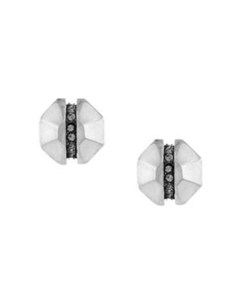 Louise Et Cie Pave Split Octagon Studs - SILVER