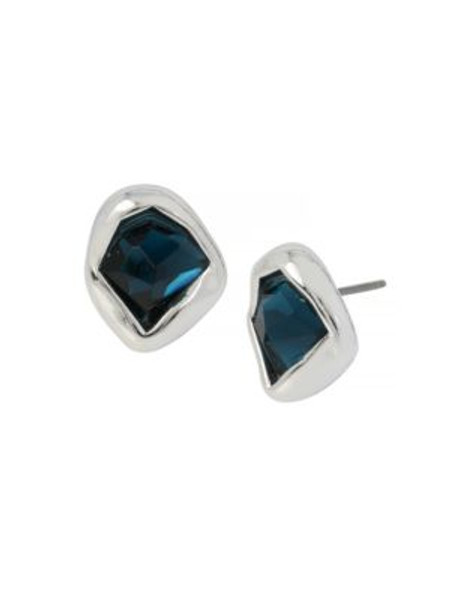 Robert Lee Morris Soho Faceted Stone Stud Earrings - BLUE