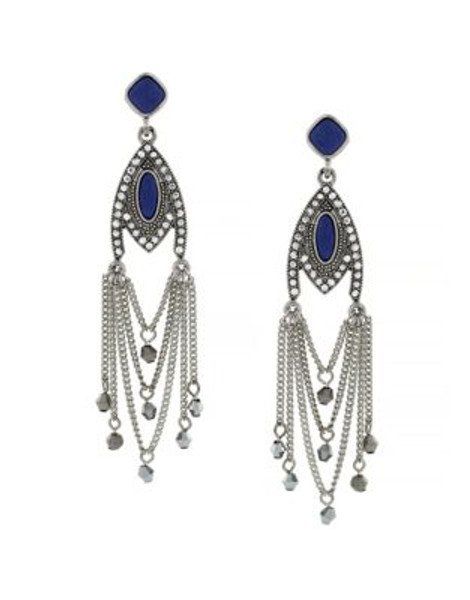 Bcbgeneration Bead and Stone Drop Earrings - SILVER