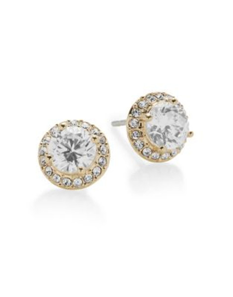 Nadri Goldtone Pave Stud Earrings - GOLD