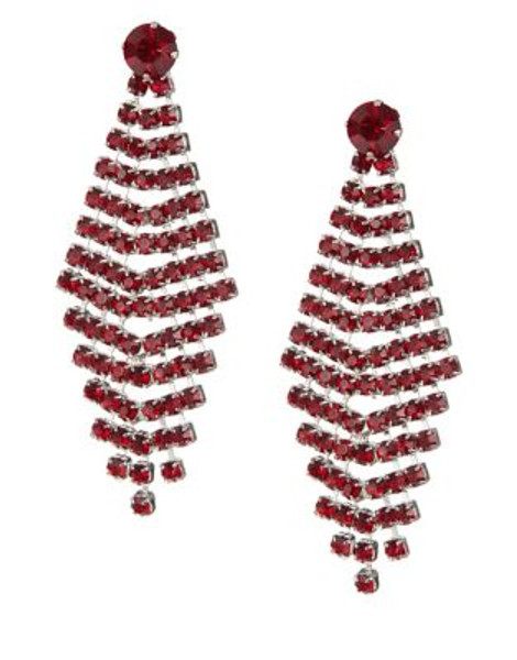 Expression Multi-Row Chandelier Earrings - RED