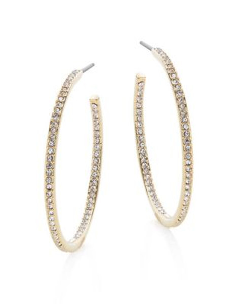 Nadri 1.25-Inch Pave Hoop Earrings - GOLD