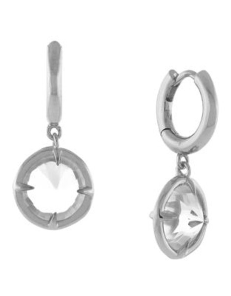 Vince Camuto Drop Stone Huggie Earring - SILVER