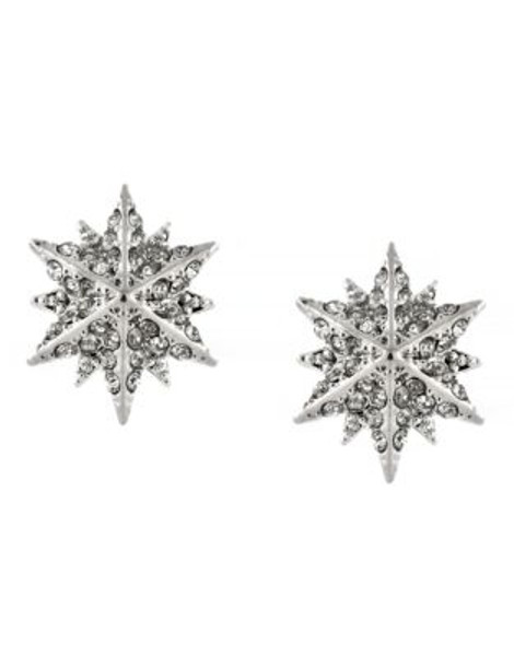 Louise Et Cie Micro Pave Small Starburst Studs - SILVER