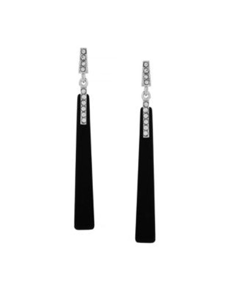 Vince Camuto Linear Resin Drop Earrings - SILVER