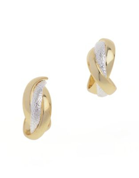 Anne Klein Small Twist Hoop Earring - TWO TONE