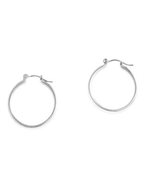 Nine West Pierced Medium Hoop Earring - SILVER