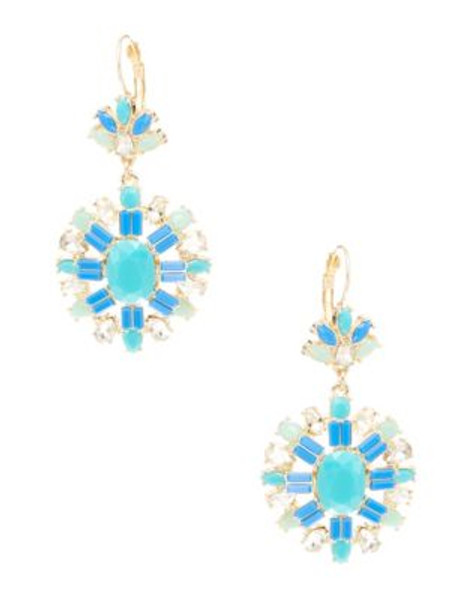 A.B.S. By Allen Schwartz Rhinestone Drop Earrings - BLUE