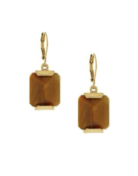 Vince Camuto Tiger Eye Earrings - GOLD