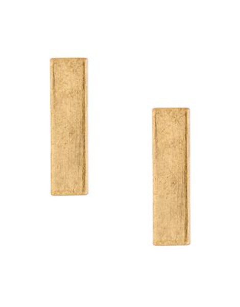 Lucky Brand Goldtone Bar Stud Earrings - GOLD