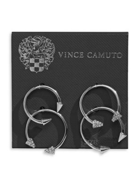 Vince Camuto Four Piece Open Triangle Ring Set - SILVER