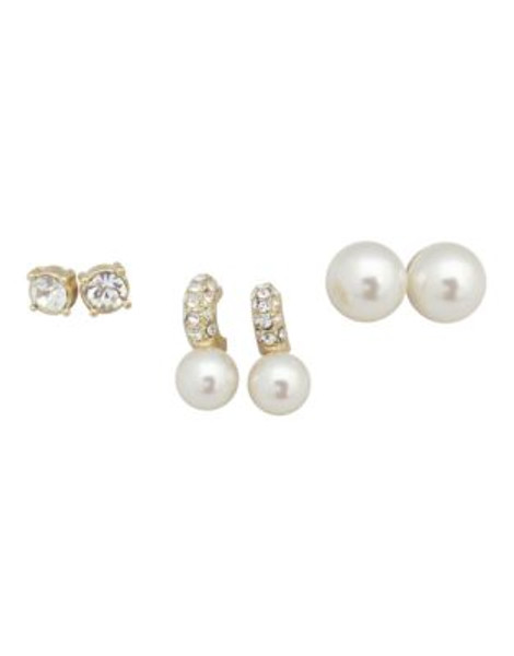 Cezanne Garden Party Pearl and Crystal Trio Earring - PEARL