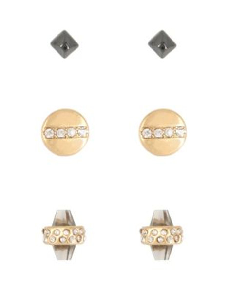 Kenneth Cole New York Three-Piece Pave Circle Trio Earrings Set - MULTI