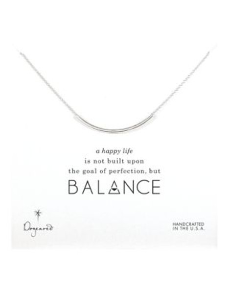 Dogeared Balance Collection Gold Plated Single Strand Necklace - SILVER